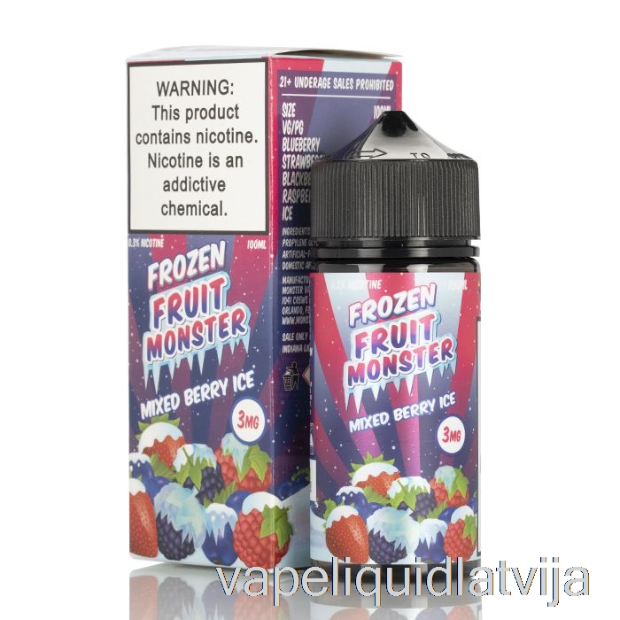 Ledus Jaukta Oga - Saldētu Augļu Briesmonis - 100ml 3mg Vape šķidrums